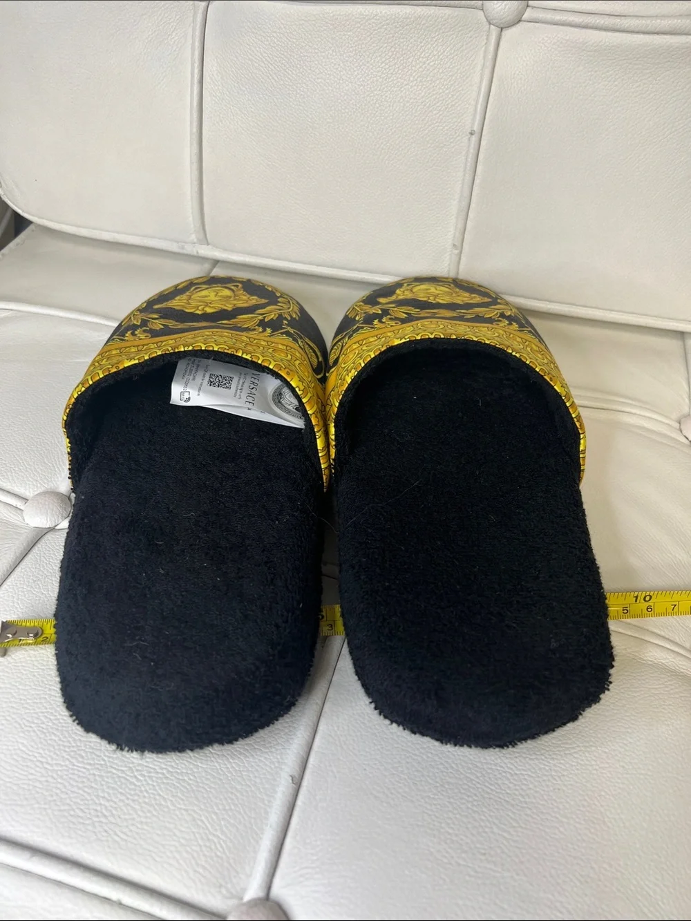 Versace Black & Gold Medusa Slide Slippers - Picture 8 of 10